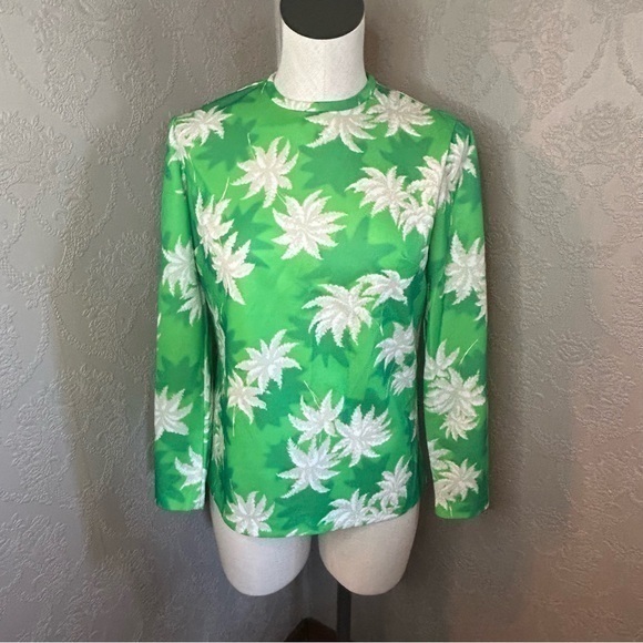 Vintage Tops - Vintage Trends by Jerrie Lurie union made 8 med polyester green shirt top